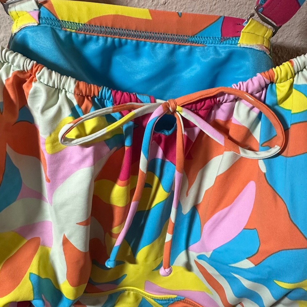 Lands End Multicolor Tankini Top. 24w. NWOT. Underwire - Picture 2 of 4
